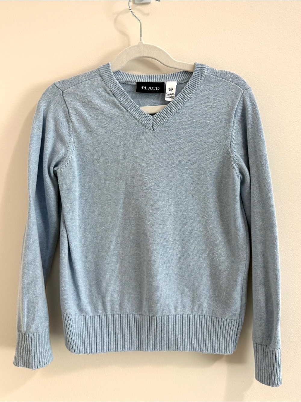 The Children's Place Light Blue V-Neck Sweater